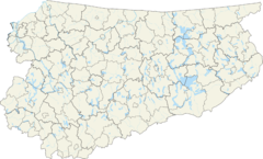 Mapa lokalizacyjna województwa warmińsko-mazurskiego
