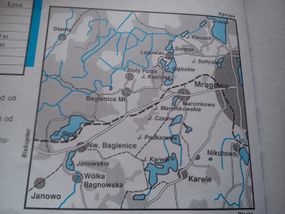 Jezioro na mapie okolicy