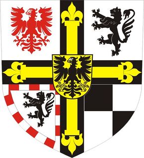 Herb Albrechta, wielkiego mistrza zakonu krzyżackiego. Źródło: Commons Wikimedia